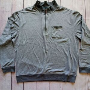 Pebble Beach Grey Quarter-Zip Pullover Sweatshirt